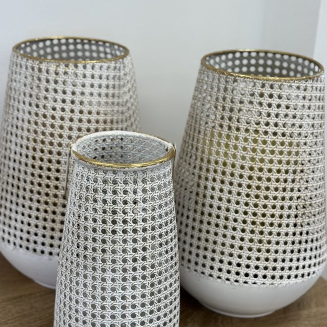 Portavela Metal 17X17X28 Dorado